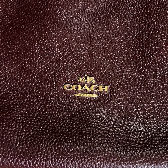 Burgundy Coach purse with matching long wallet - Picture 3 of 17